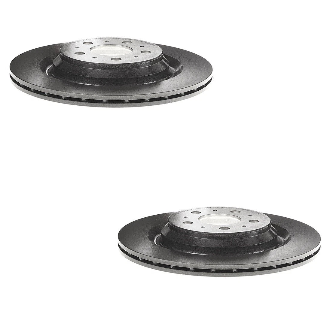 Set of 2 Brembo PVT 335mm Rear Coated Disc Brake Rotors for Tesla 3 (2017–2021)