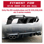 Rear Diffuser for BMW F10 M5 (2012-2016) - Carbon Fiber Style Quad Tips