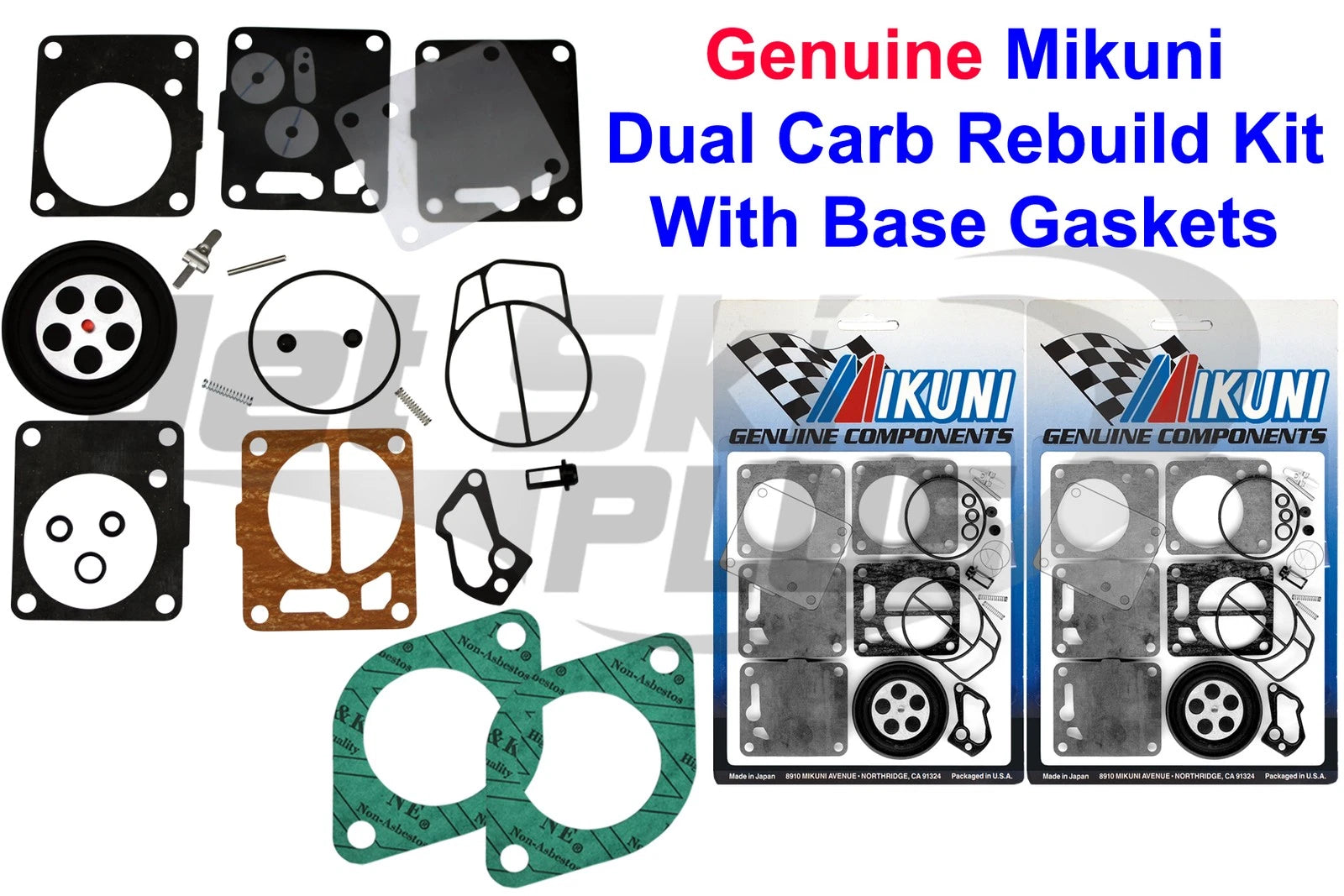 Carburetor Rebuild Kit & Base Gasket for SeaDoo GSX 787 800 (1997–2002)