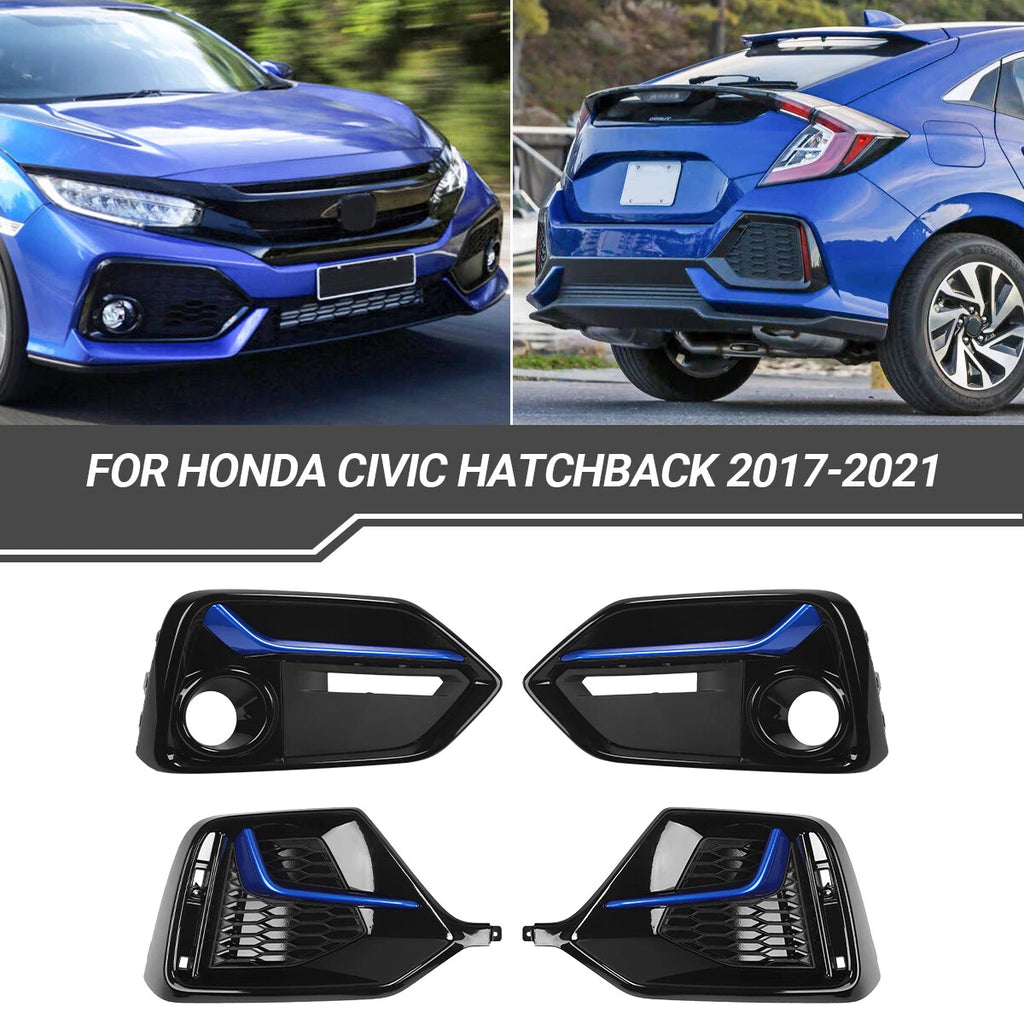 Fog Light Garnish Covers for Honda Civic Hatchback (2017–2021)