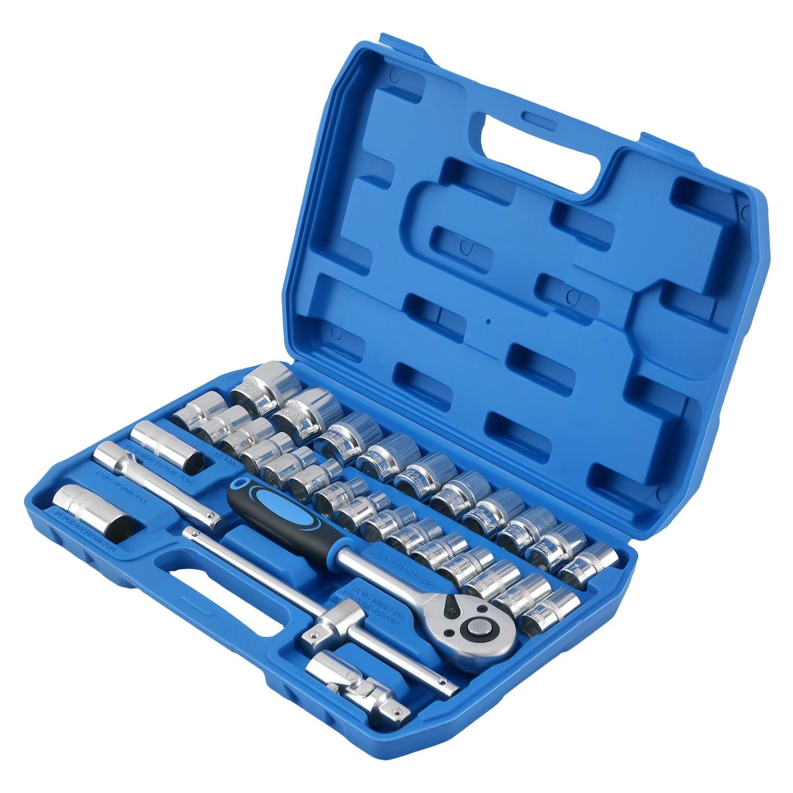 32-Piece 1/2" Drive Socket Set for Universal Fit (8–32mm)