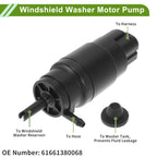 Windshield Washer Pump w/Grommet for BMW E36 (1992–1999) No. 61661380068