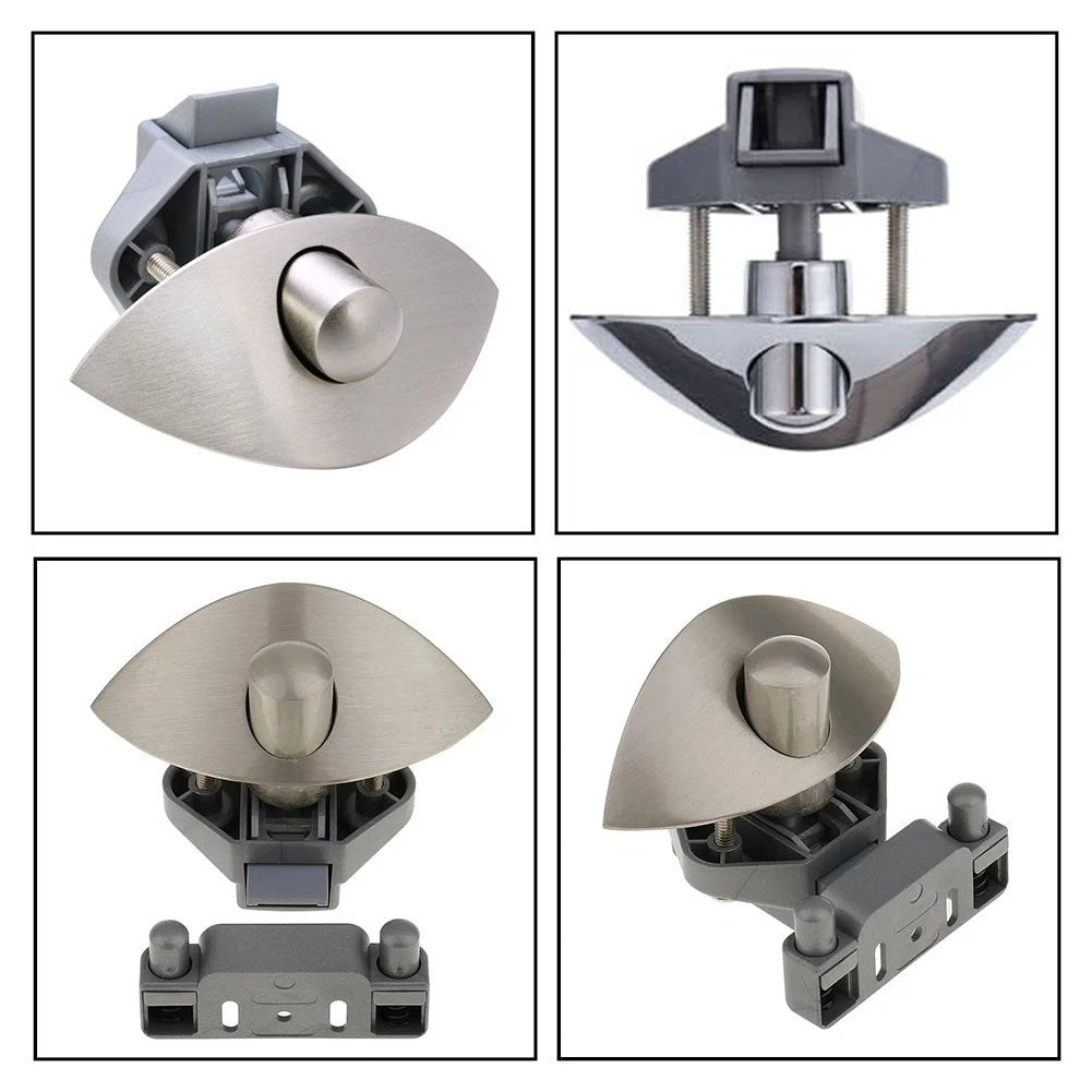 Push Button Cabinet Latch Lock for RV Camper Boat Auto (Zinc Alloy Nickel)