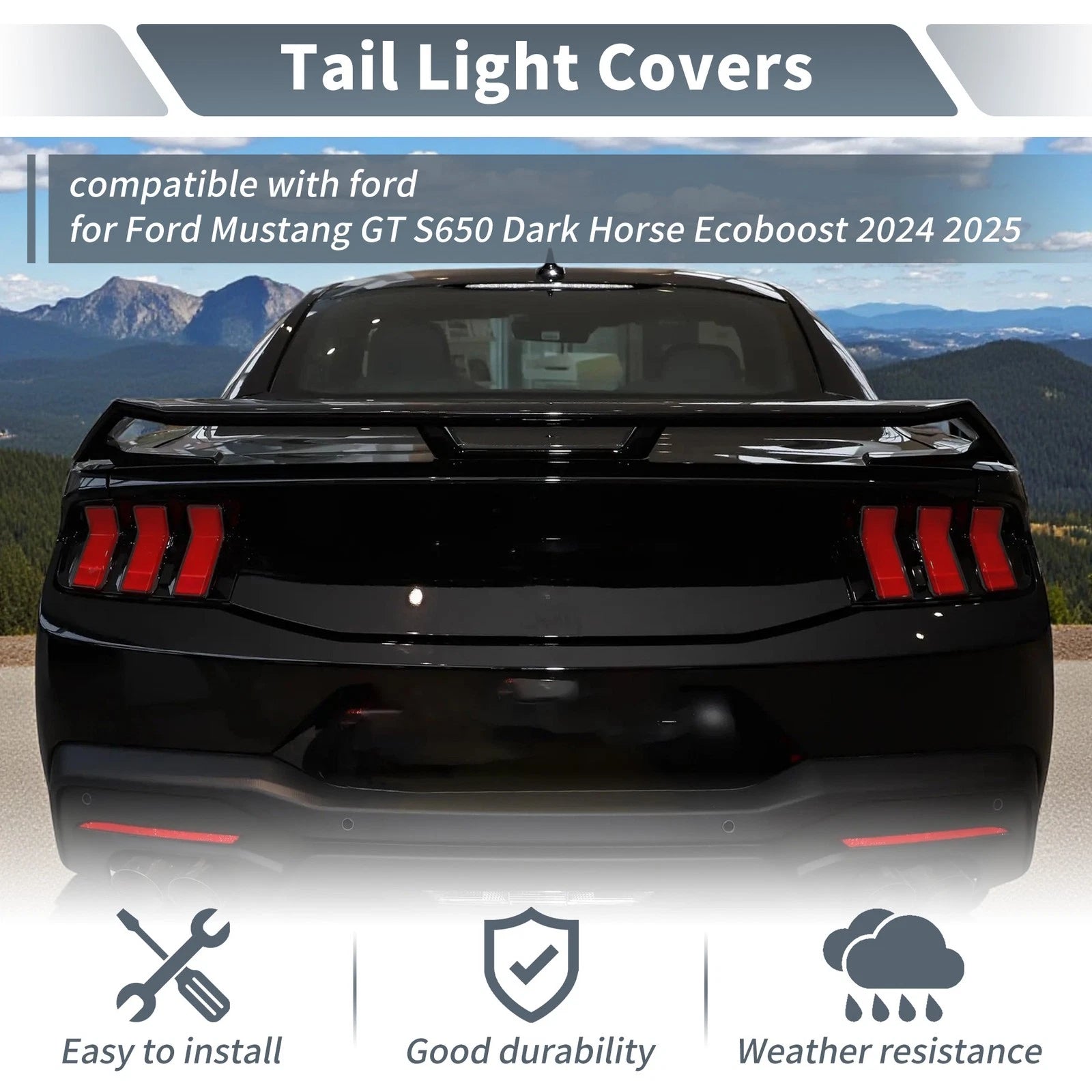 Tail Light Cover for Ford Mustang GT S650 (2024–2025)
