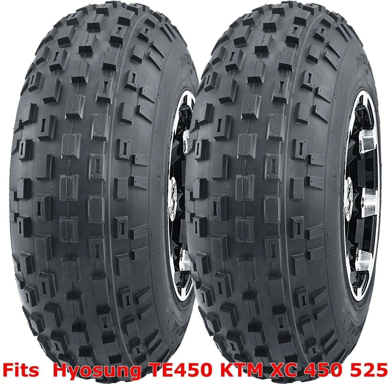 Set of 2 Knobby Tires 21x7-10 for Hyosung TE450 KTM XC 450 525