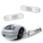 2X Clear Front Rear Side Marker Lights for Honda Civic Si (2002–2005)