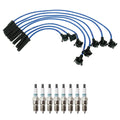 NGK 8mm Wire Set & Denso Iridium Spark Plug Kit for Mazda B2300 (1994–2000)