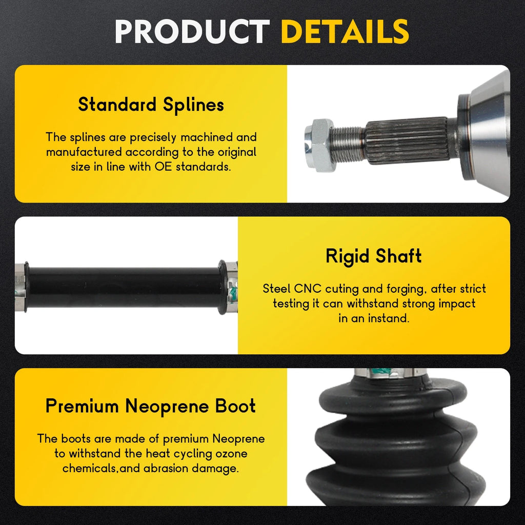 CV Axle Shaft Assembly for Ford Fiesta (2011–2015) Front Driver Side