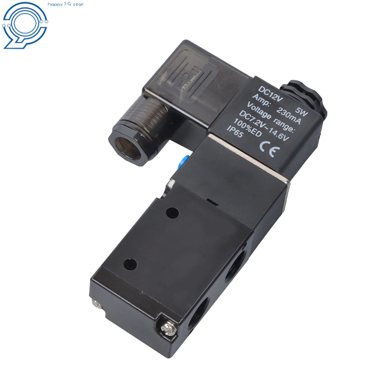 3 Way 2 Position Solenoid Valve for Pneumatic System (12V DC)