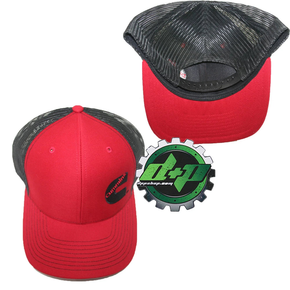 Cummins Trucker Hat Mesh Snapback Red/Black for Trucks (Fits All Models)