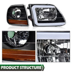 LED DRL Headlights and Corner Lights for Ford F150, Expedition (1997–2003)
