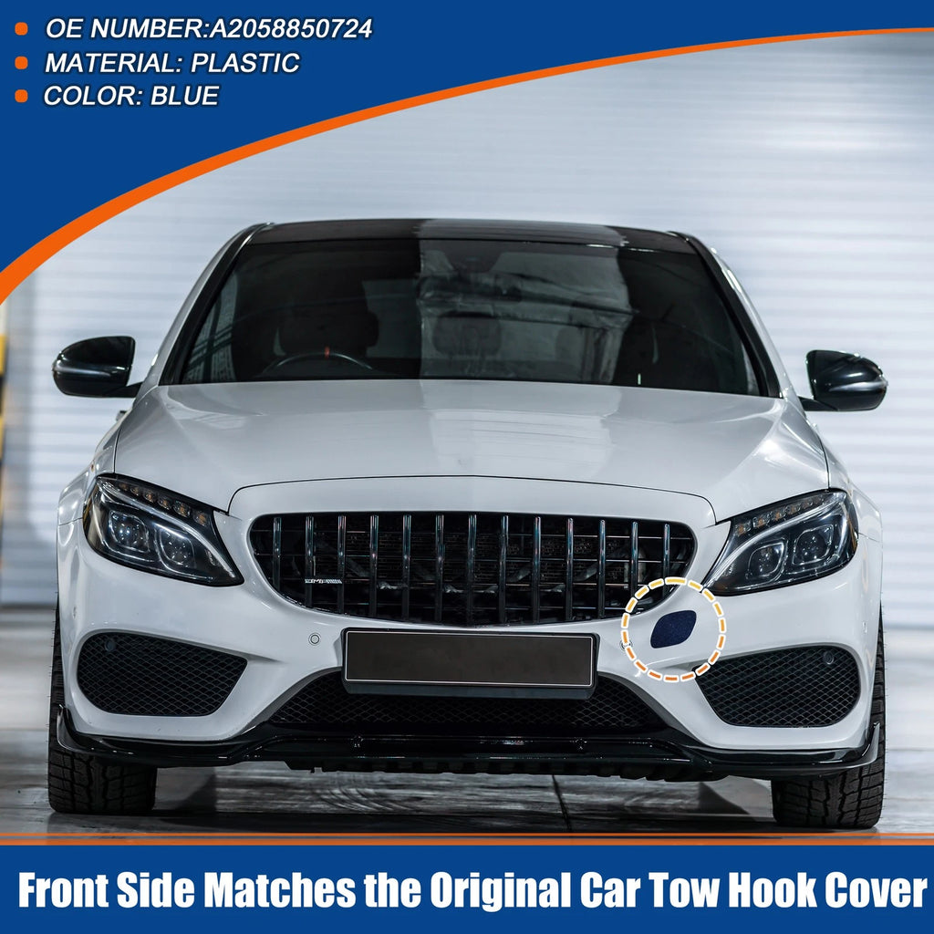 Tow Hook Cover for Mercedes-Benz W205 (2015–2023) No.A2058850724 Dark Blue