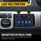 4 Gang Rocker Switch Panel with LED for RV Car Boat Marine