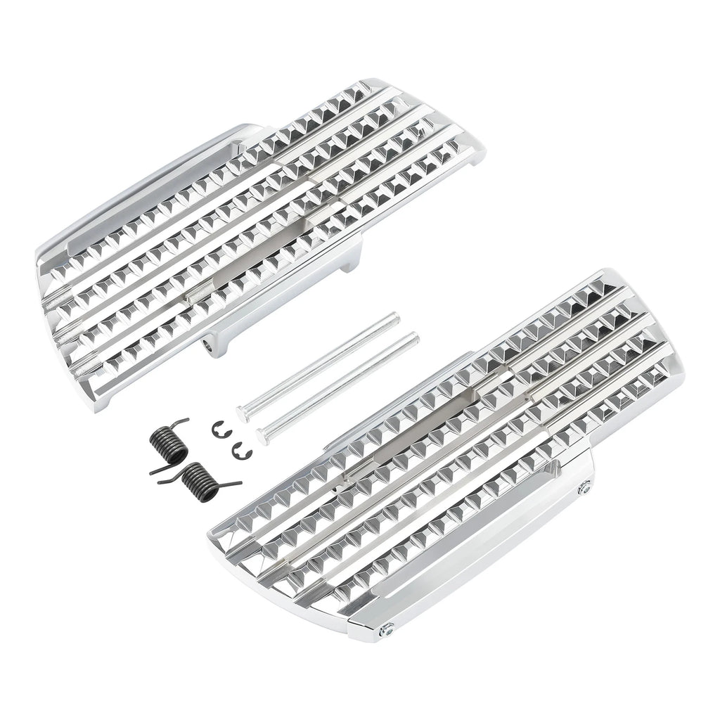 Chrome Driver Footboard Floorboard & Bracket for Harley Softail Slim (2018–2025)