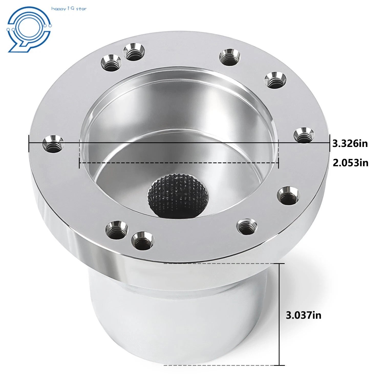 Steering Wheel Hub Adapter for EZgo RXV/TXT Golf Cart (2008–2023) Chrome