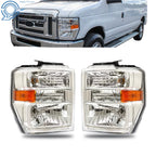 Set of 2 Headlights for Ford Econoline Van E150-E450 (2008–2014)