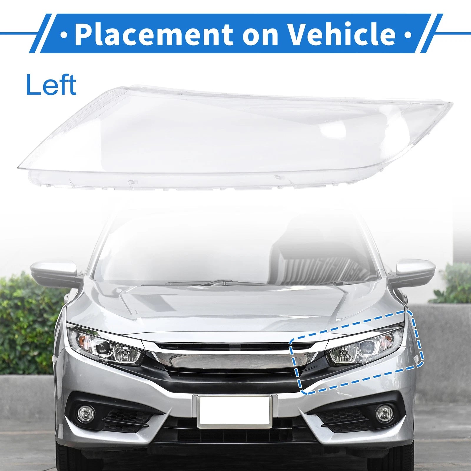 Headlight Lens Cover for Kia Optima (2011–2013) PC Clear