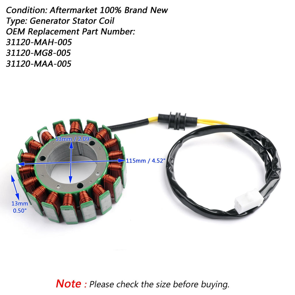 Stator Generator for Honda Shadow 1100 VT1100 (1985–2007)