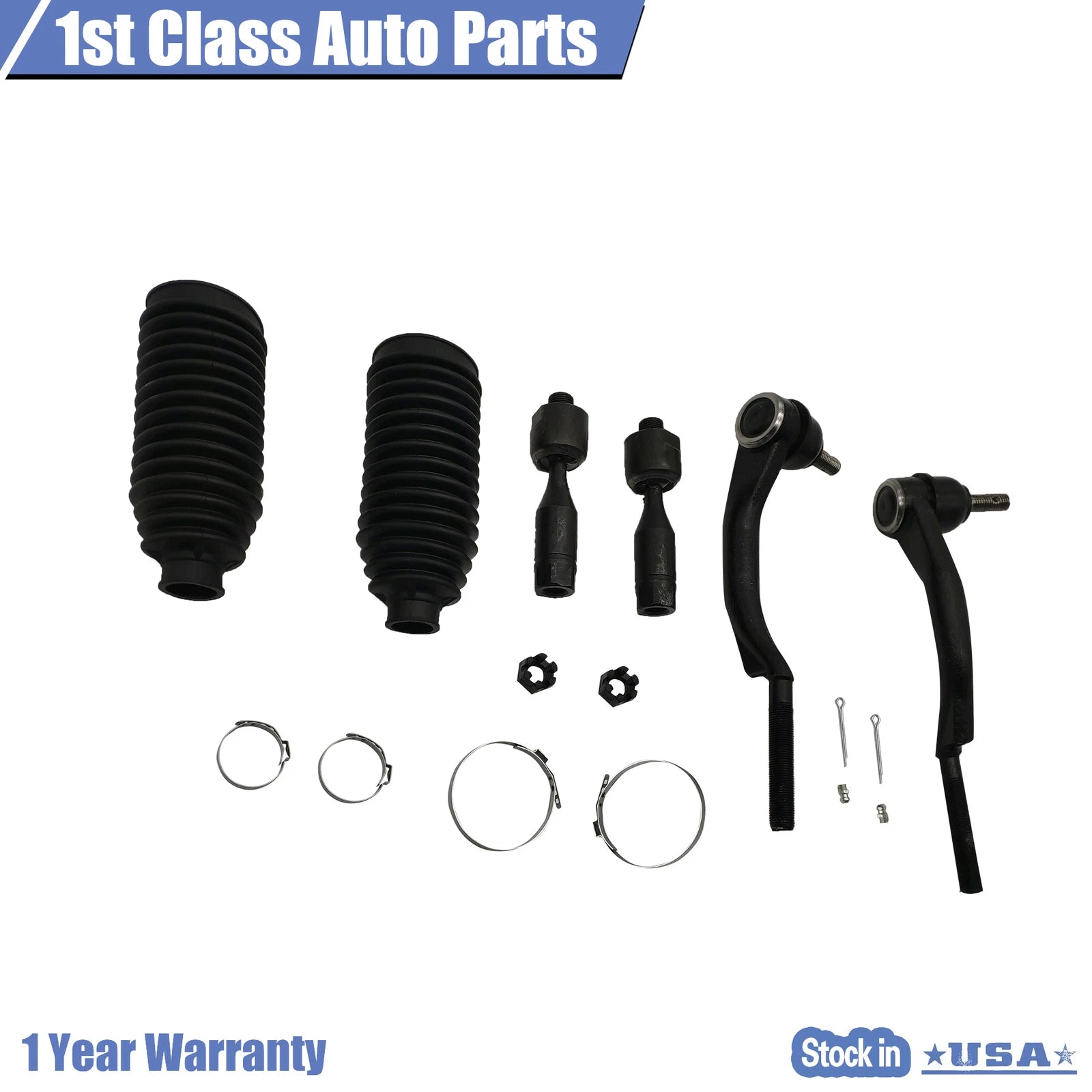 Set of 6 Tie Rod Boot Suspension Kit for GMC Envoy Saab 9-7x (2003–2009)