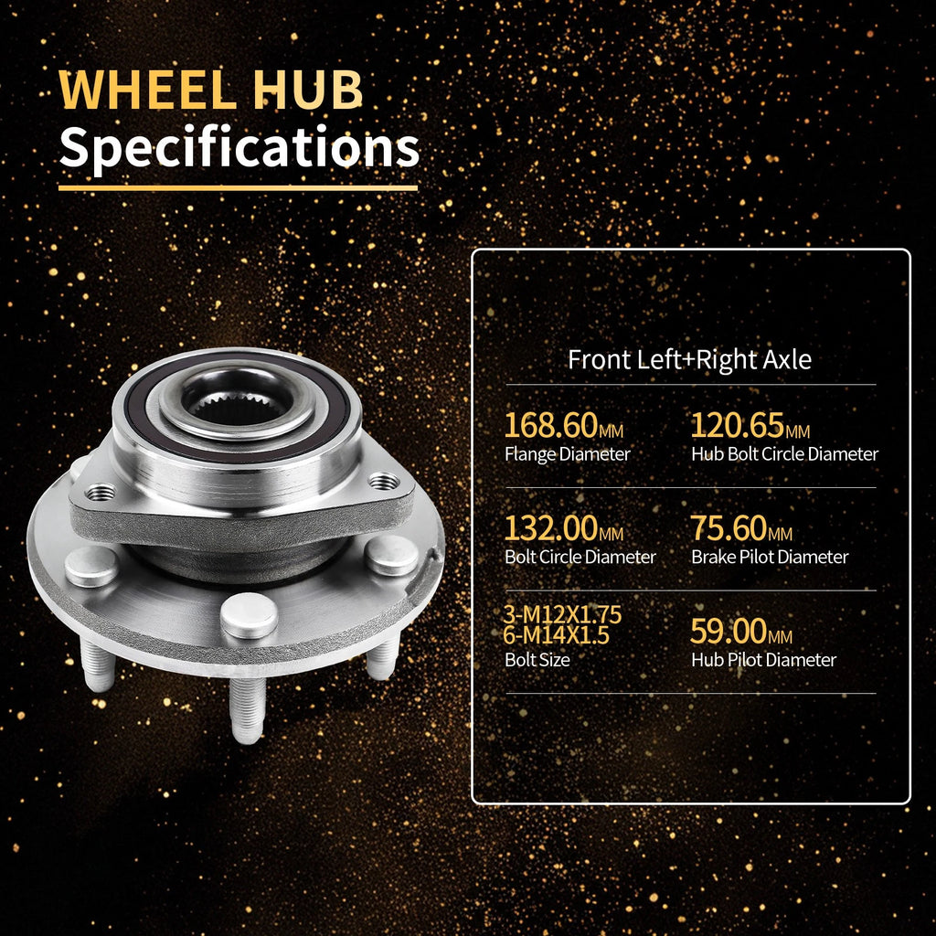 Wheel Bearing Hub Set for Chevy Traverse Enclave GMC Acadia (YYYY-YYYY)