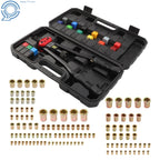 Rivnut Tool Kit for DIY Metal Repairs with 15 Metric & SAE Mandrels (125PCS)