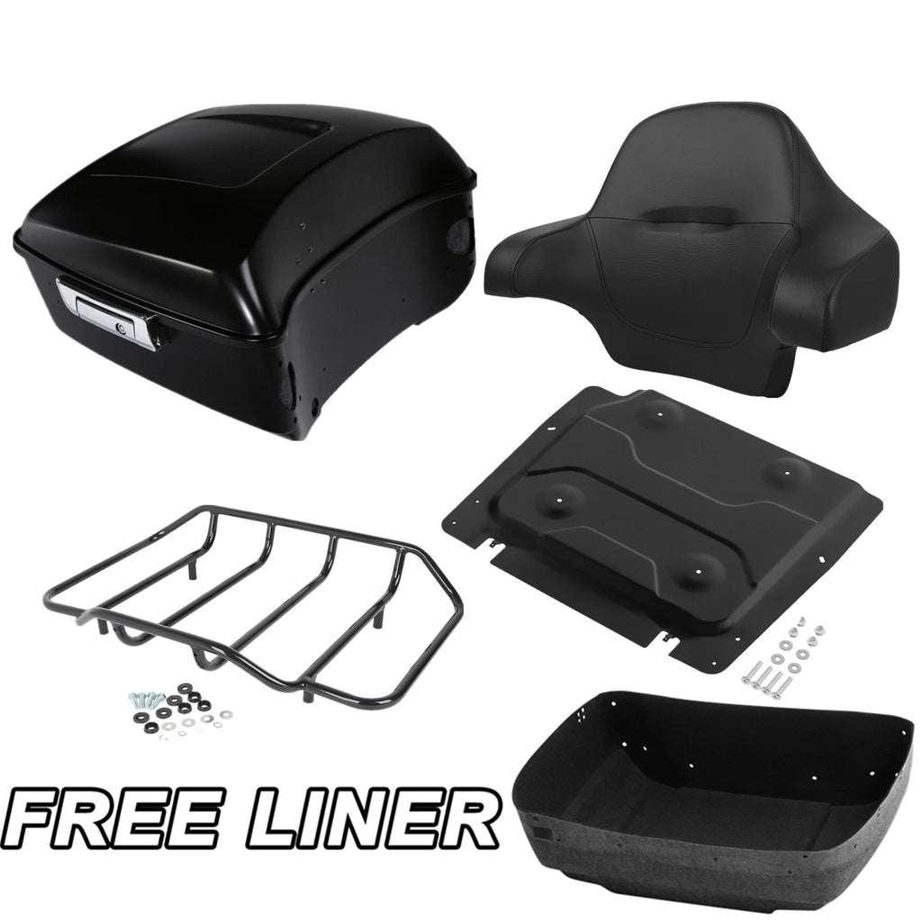 Trunk Pad Top Rack Plate for Harley Touring (2014–2023) Matte Black