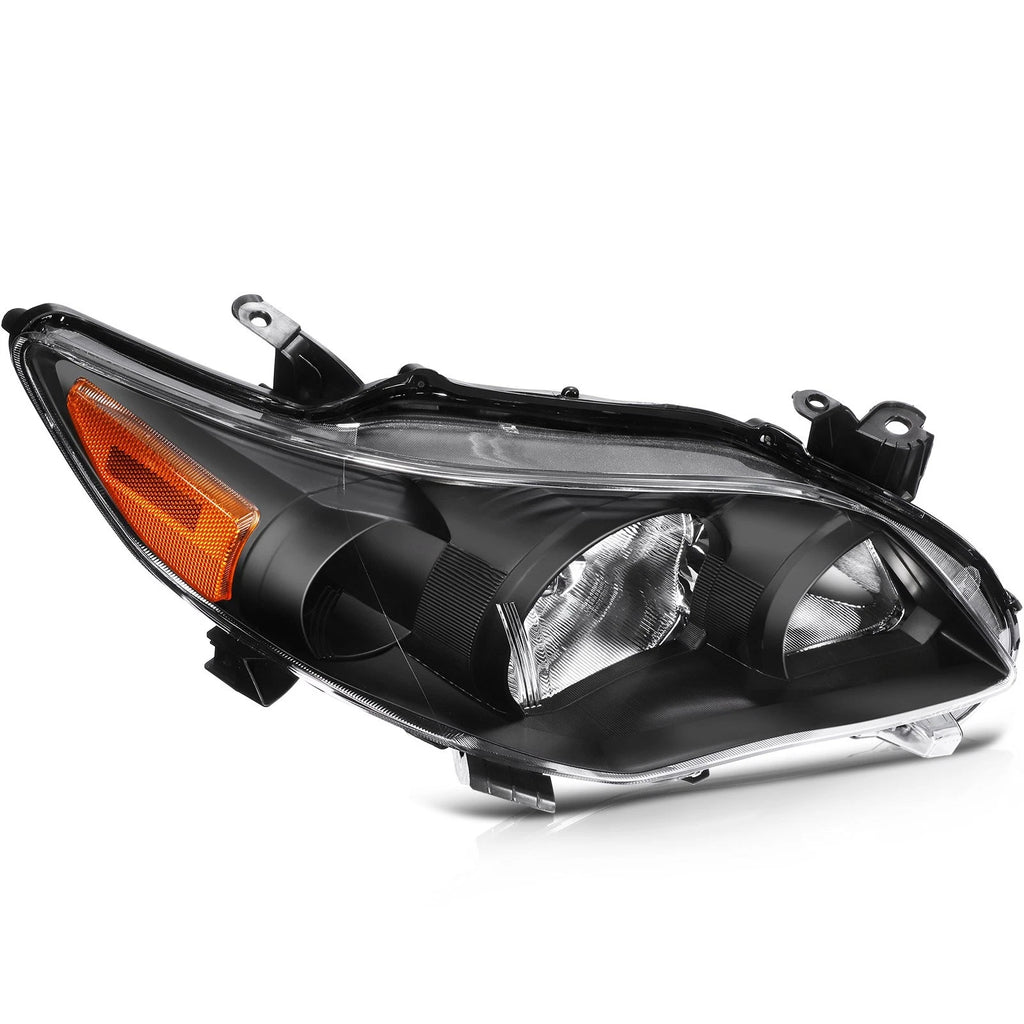 2X Headlight Assembly for Toyota Corolla (2011–2013) - Black