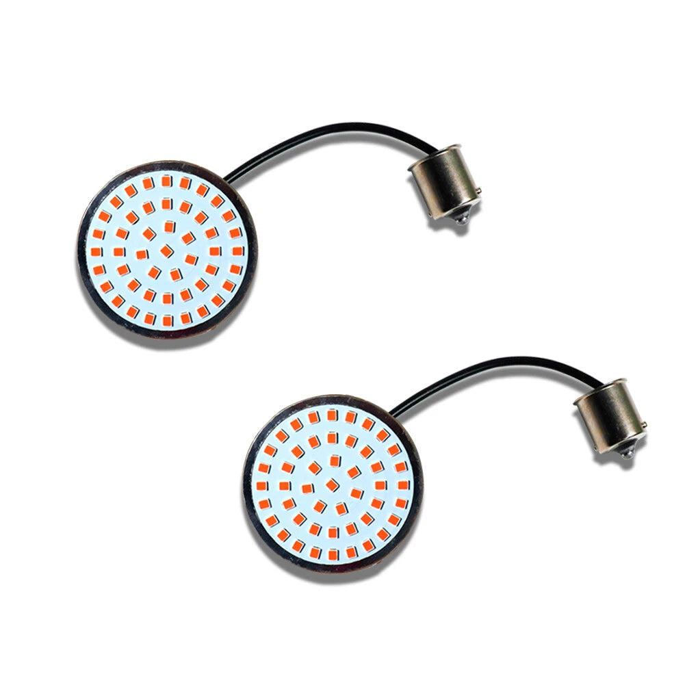 2X 48-LED 2" Red Rear Turn Signal Lights for Harley Road King Electra Glide