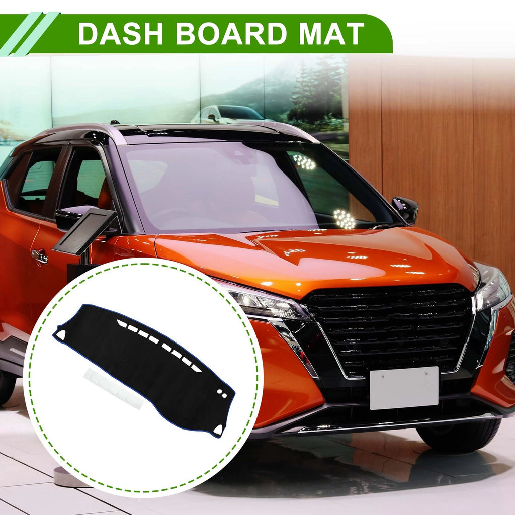 Dashboard Cover Mat for Nissan Kicks (2018–2020) Sun Protector Black Blue