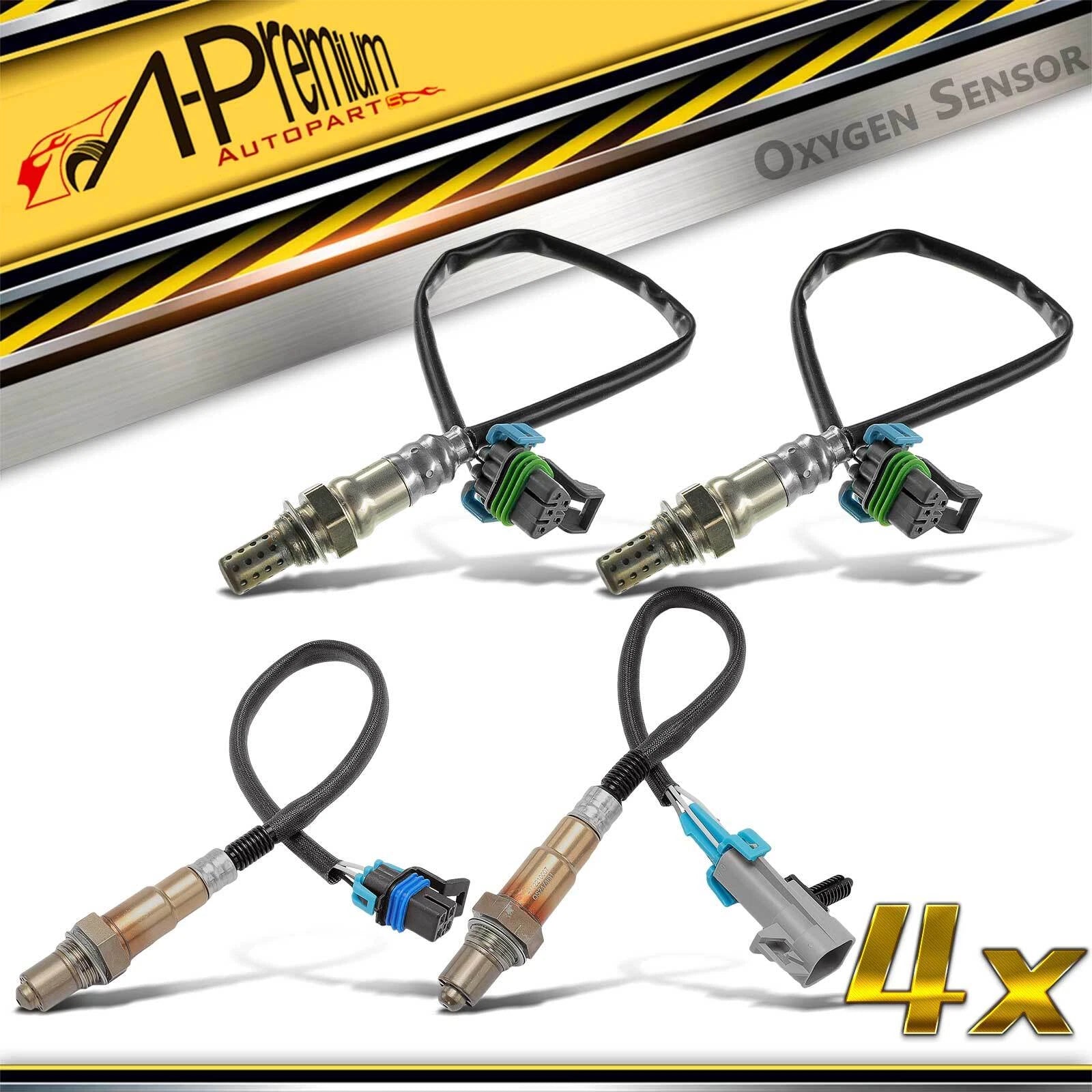 Set of 4 O2 Oxygen Sensors for Chevy Camaro Cadillac