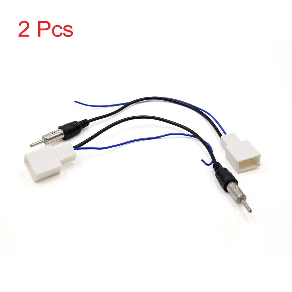 2 Pcs FM Radio Stereo Connector Antenna Adapter Cable for Toyota 