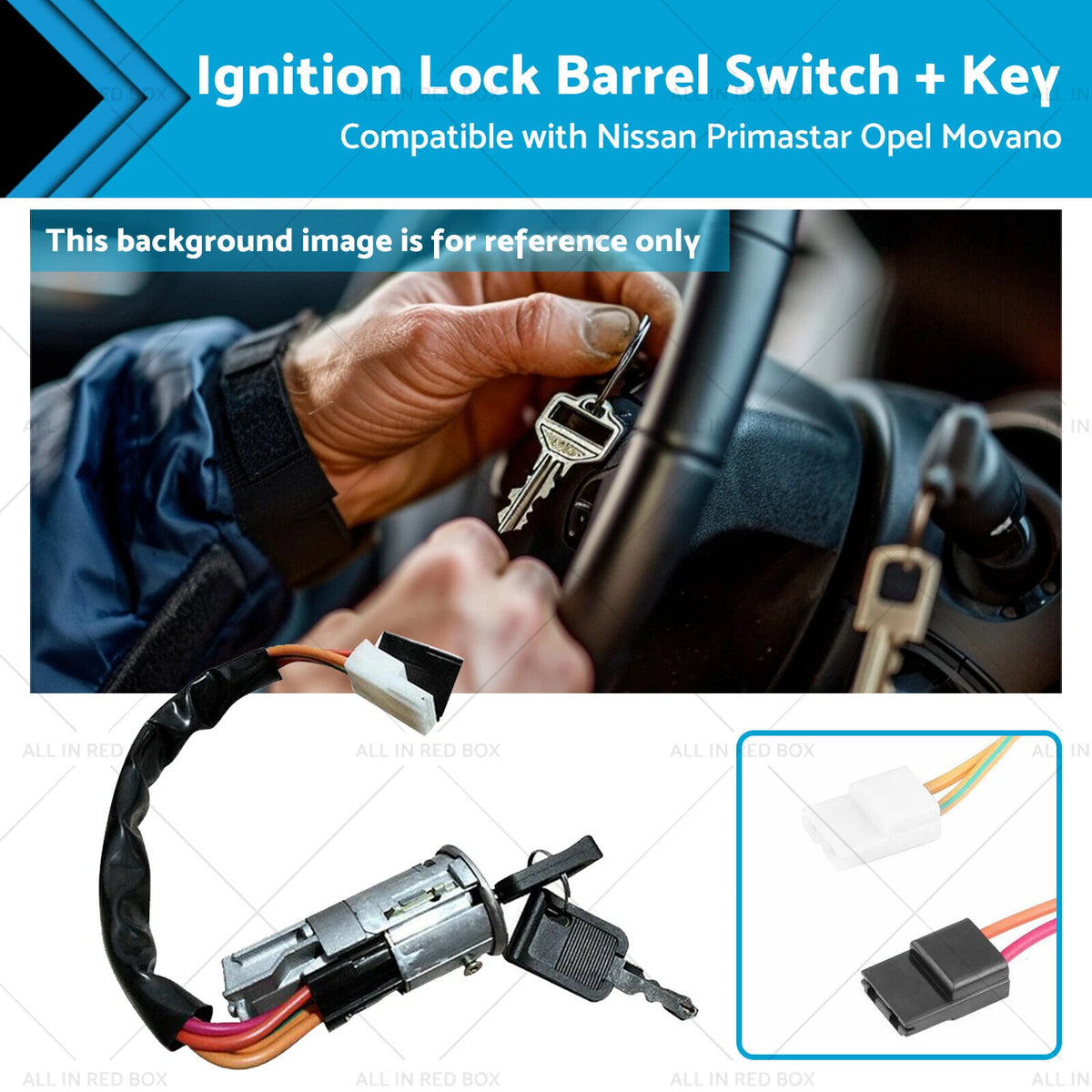 Ignition Lock Barrel Switch Key for Vauxhall Vivaro Opel Renault Master (2001–2019)