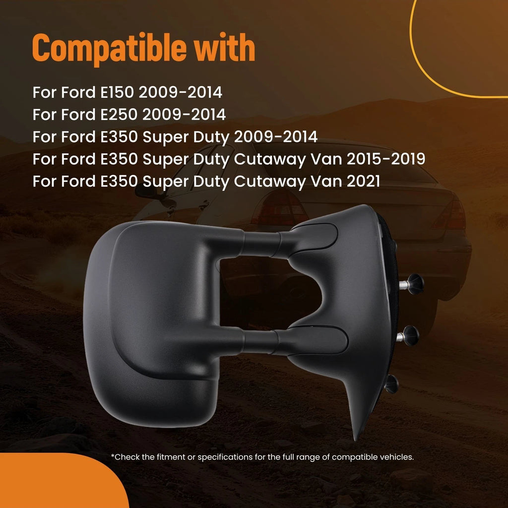 Left Side Mirror for Ford E-150 E-350 E-450 Super Duty (2009–2016) Towing