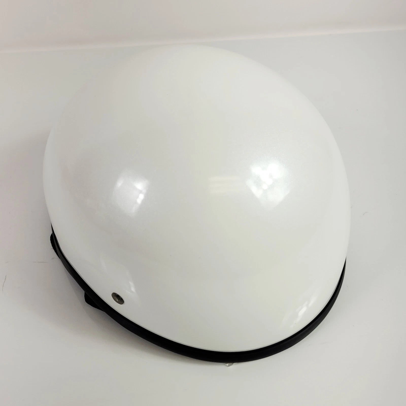 Bare Bones DOT Motorcycle Helmet for Universal Fit (2XL) Pearl White Low Profile