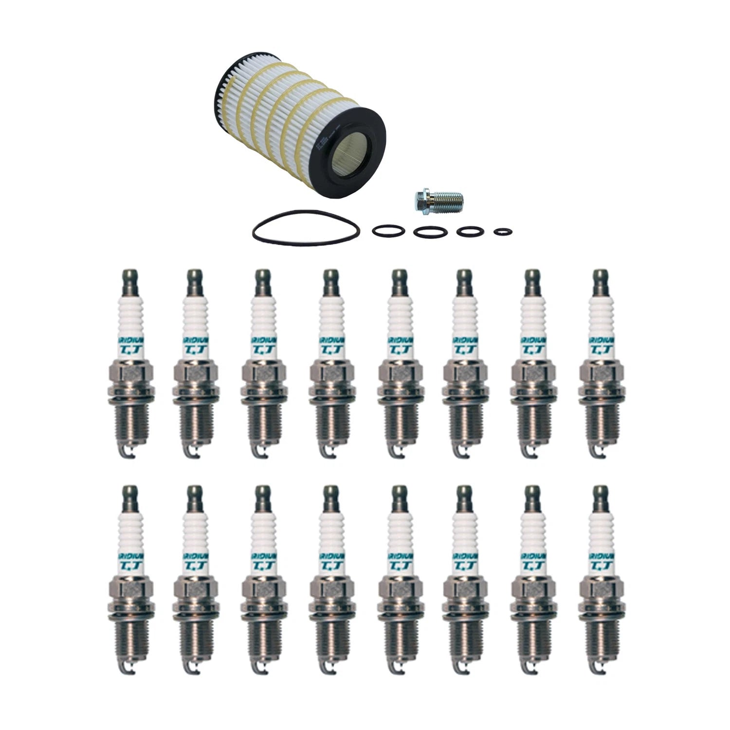 Wix Engine Oil Filter & Denso Spark Plugs Set for W202 C43 AMG C219 CLS500 (1998–2006)