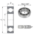 6207 Deep Groove Ball Bearing for Scooter Skateboard Wheel (35x72x17mm)
