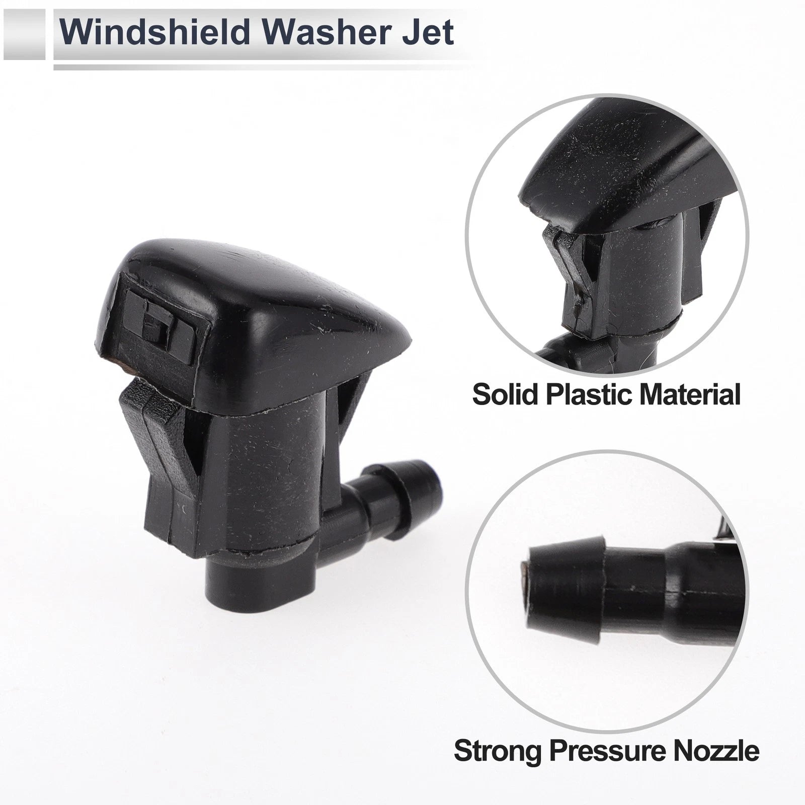 Windshield Washer Nozzle Set of 6 w/ Hose Connector for GMC (No. 15247800)