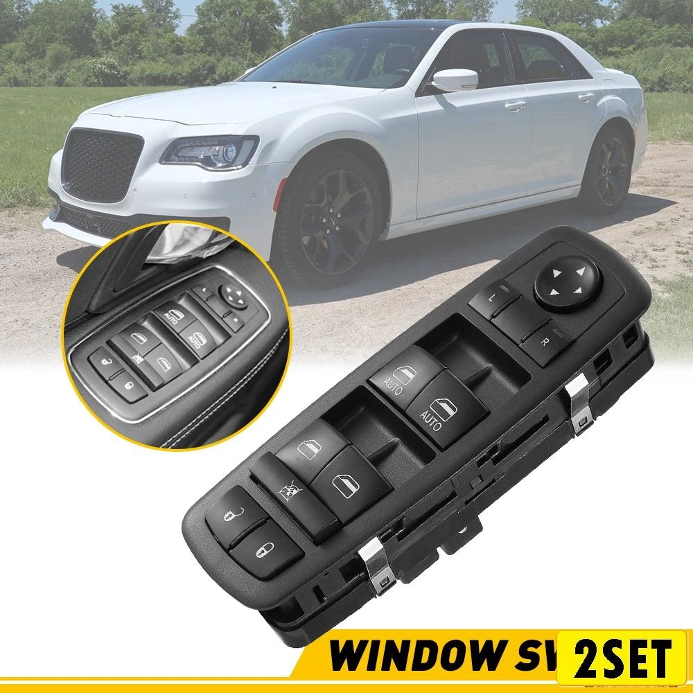 Set of 2 Master Window Power Control Panel Switch for Dodge Charger (2011–2017)