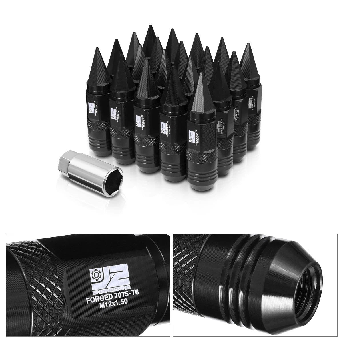 20Pcs M12 x 1.5 Open/Closed End Acorn Lug Nuts for Universal Fit (Various)