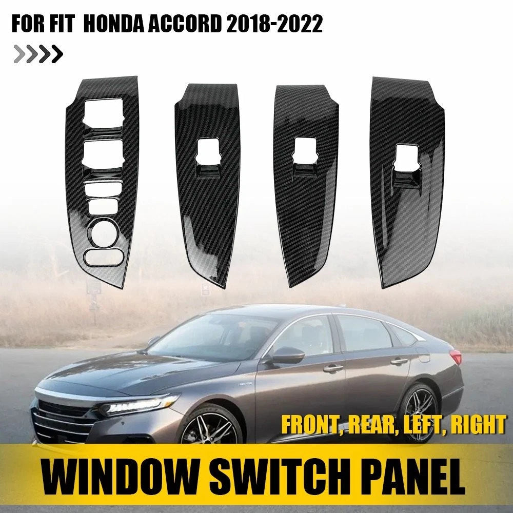 Inner Window Switch Panel Cover Trim for Honda Accord (2018–2022)