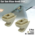 Set of 2 Beige Visor Retainer Support Clips for Chevy Silverado Tahoe (2007–2013)