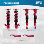 4Pcs Coilovers Suspension Kit for Nissan Sentra B15 (2000–2006)