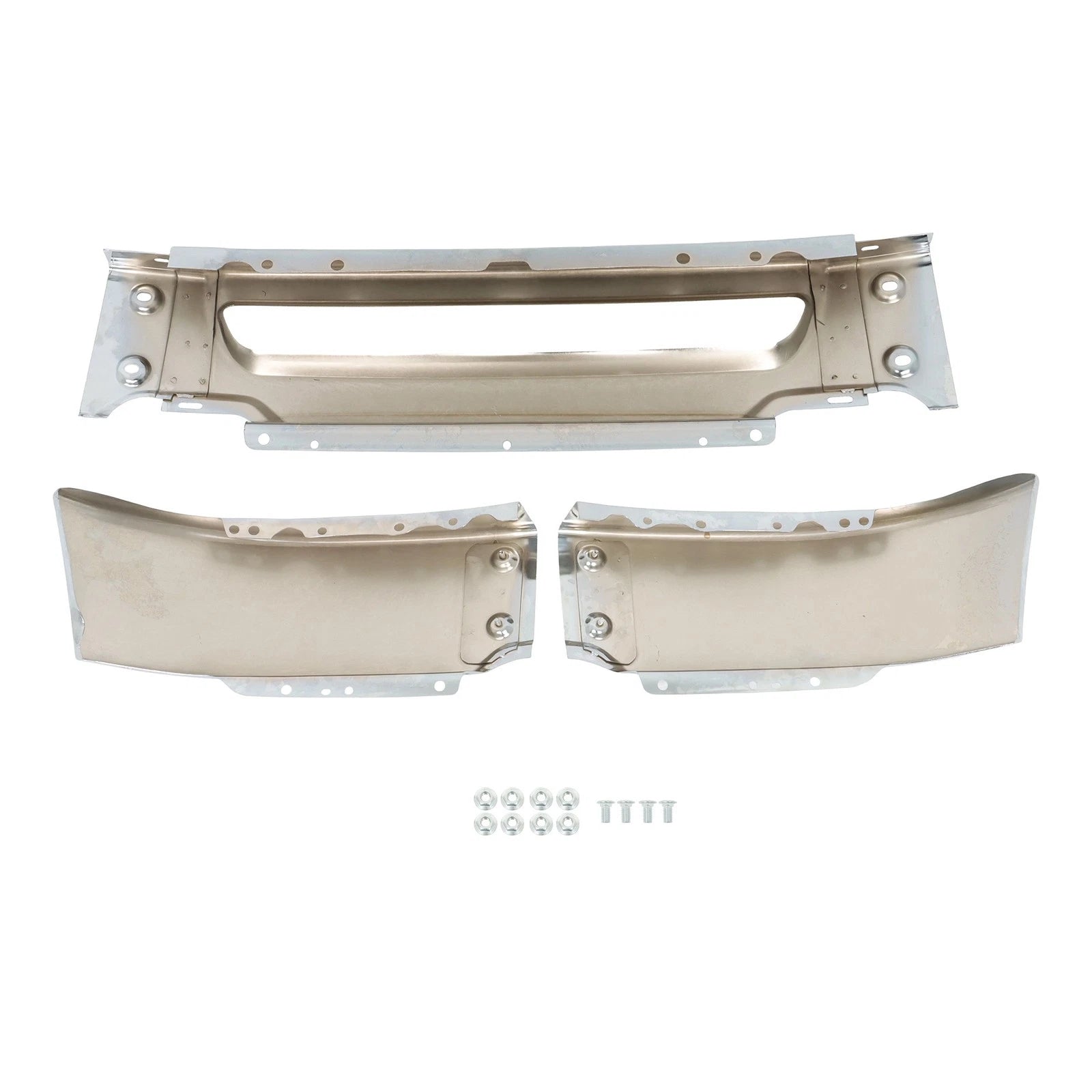 Set of 2 Chrome Split Front Bumpers for Ford F-150 Lincoln Mark LT (2006–2008)