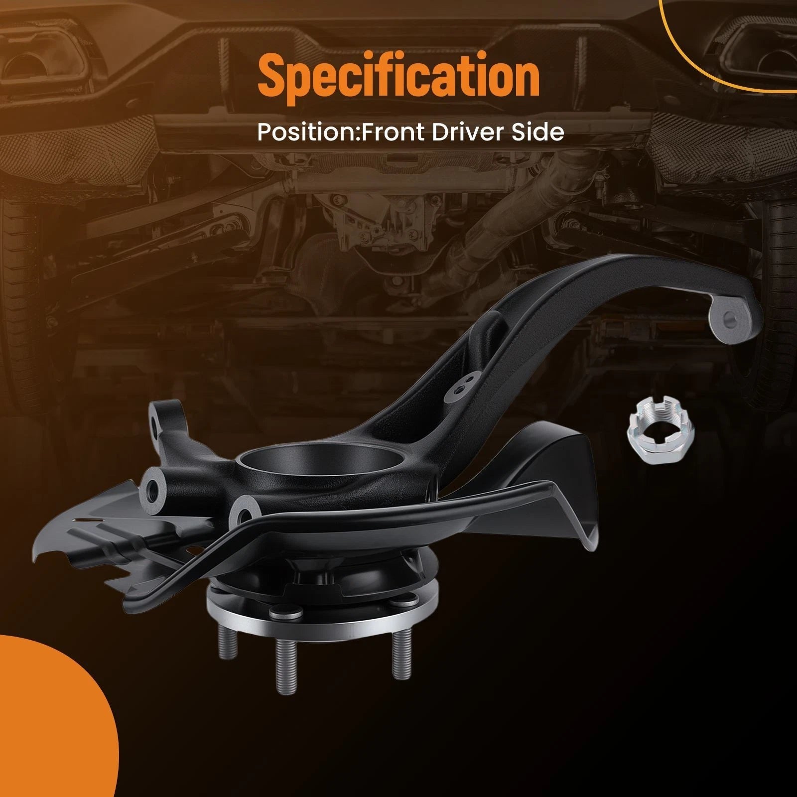 Front LH Steering Knuckle for Hyundai Sonata 2.4L (2006–2010)