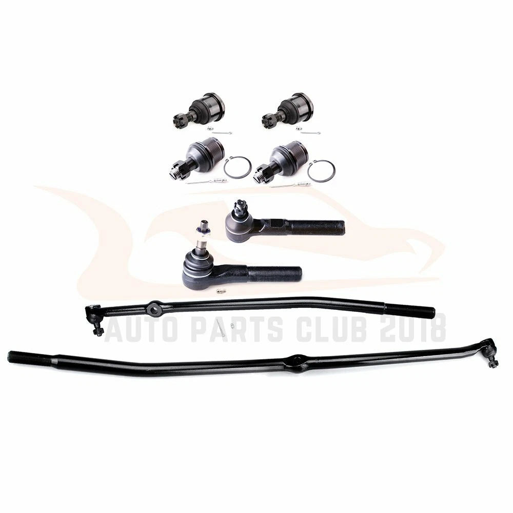 Set of 8 Front Steering Tie Rod Ends Ball Joints for Dodge Ram 1500 2500 3500 (2003–2008)