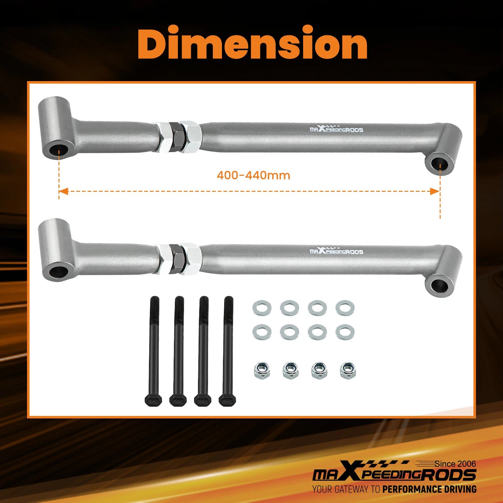 2X Rear Trailing Control Arms for GMC A Body Monte Carlo (1968-1972)