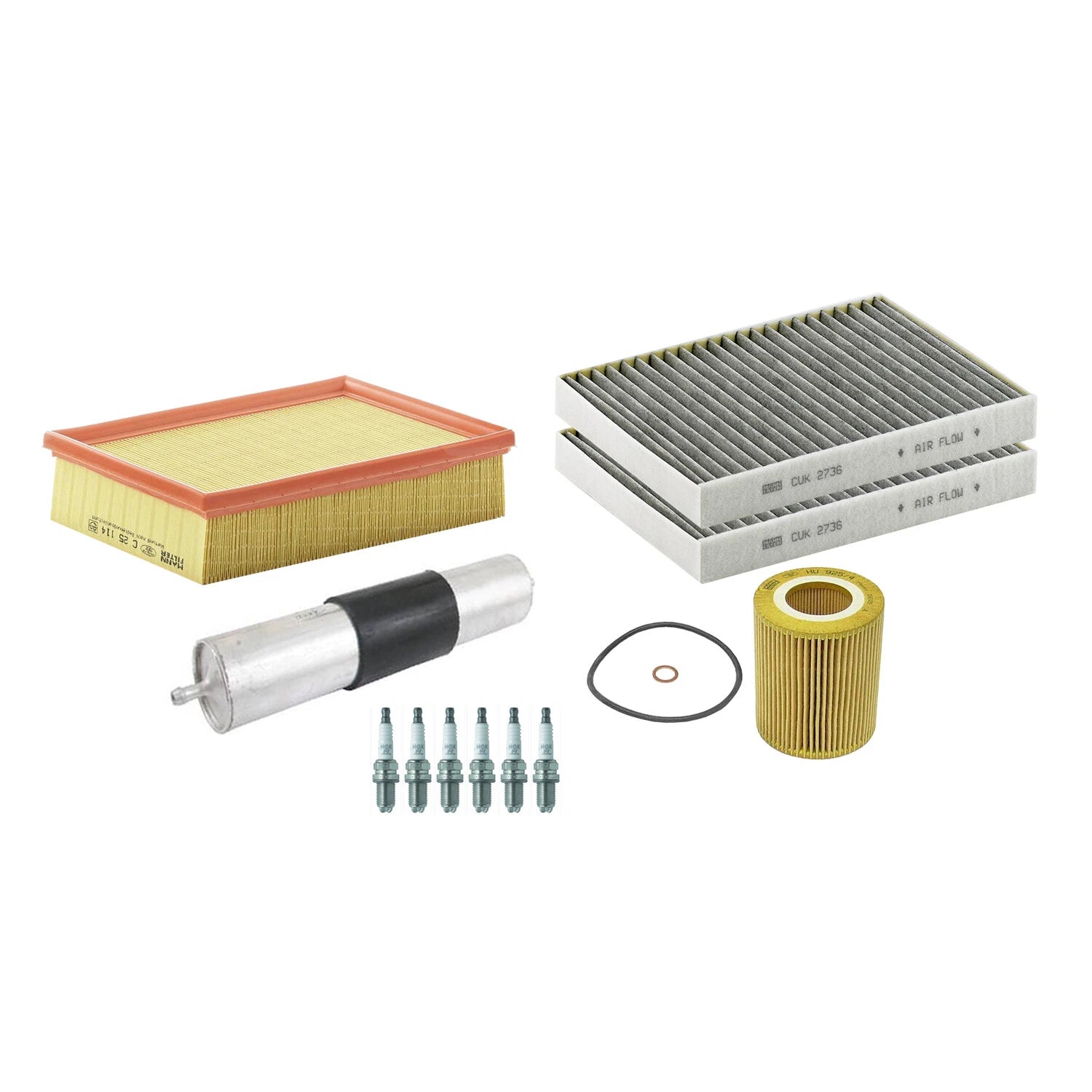 OEM Spark Plugs and Filters Kit for BMW E39 528i (1998–2000)