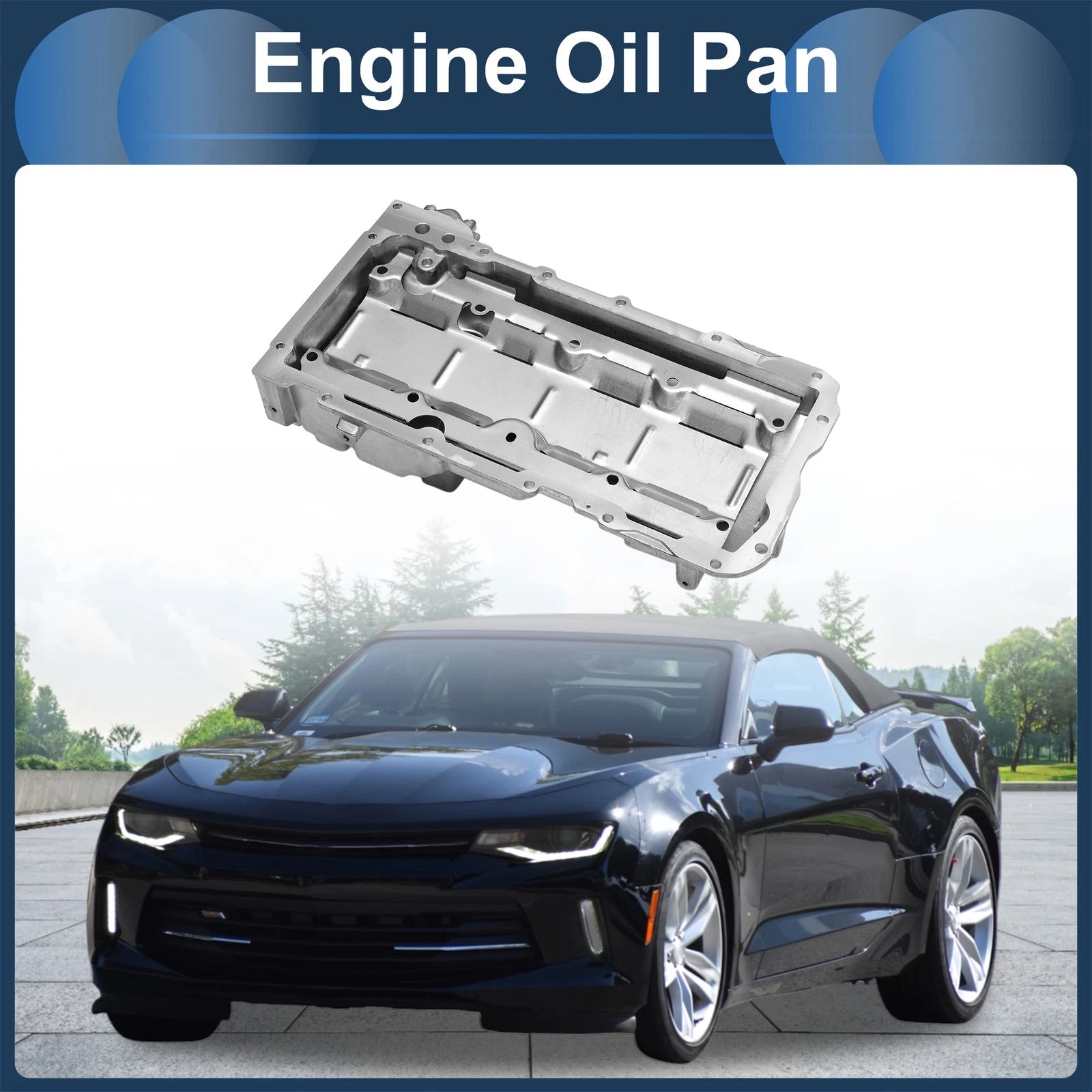 1 Pc Engine Oil Pan for Chevrolet Camaro (1967–1987) No.19212593 Aluminum
