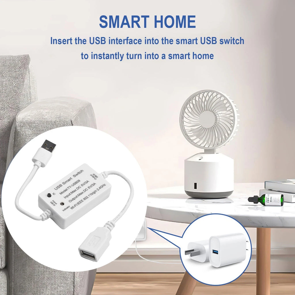 Tuya USB Switch WiFi Controller Circuit Breaker Remote Control