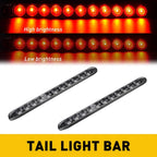 2PC 15" LED Red Sealed Trailer Truck & RV Stop Tail Rear Brake Light Bar